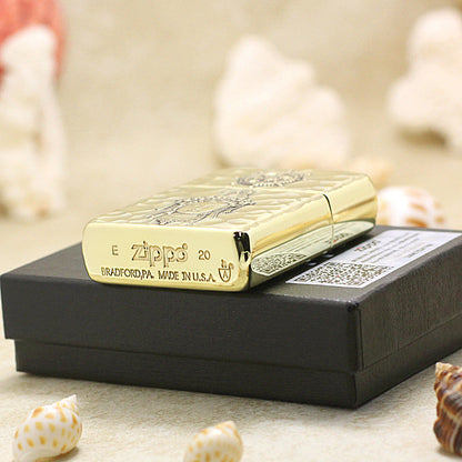 Zippo Gold-Plated Guanyin Guan Xin 168-DS394