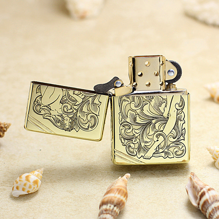 Zippo Gold-Plated Fairy & Scrollwork DS392