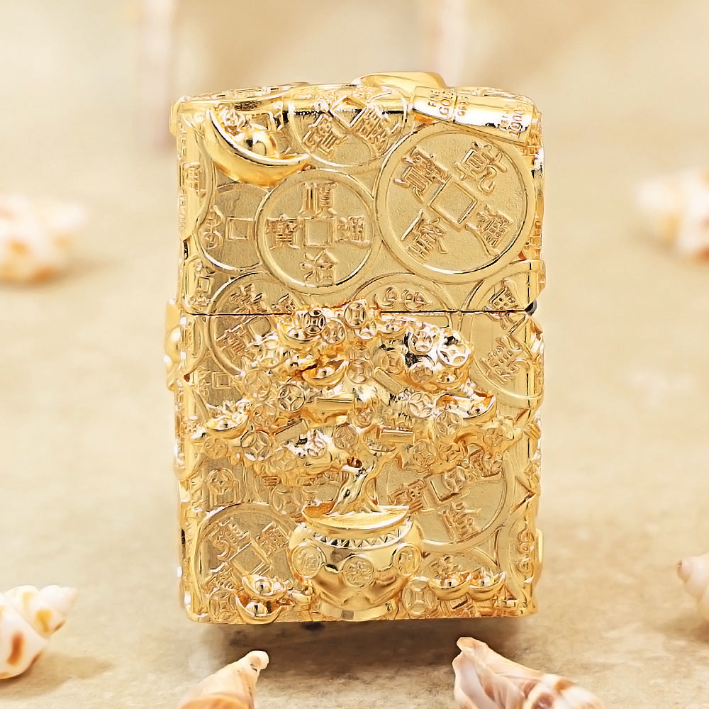 Zippo Armor 'Golden Shake Tree' 3D Engraving 205-DS366
