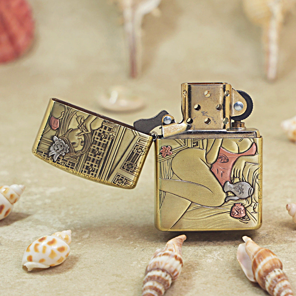 Zippo High-Relief 3D Engraved Vintage Beauty 168-DS441