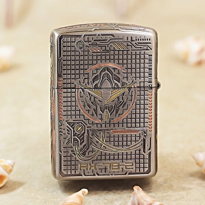Zippo Armor Gundam Silver Dual-Tone Engraved 162-DS480
