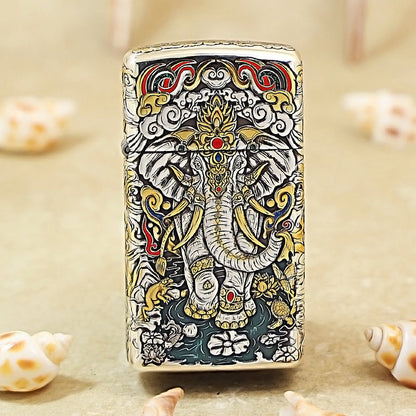 Zippo Metal-Plated Encased Auspicious Elephant DS324