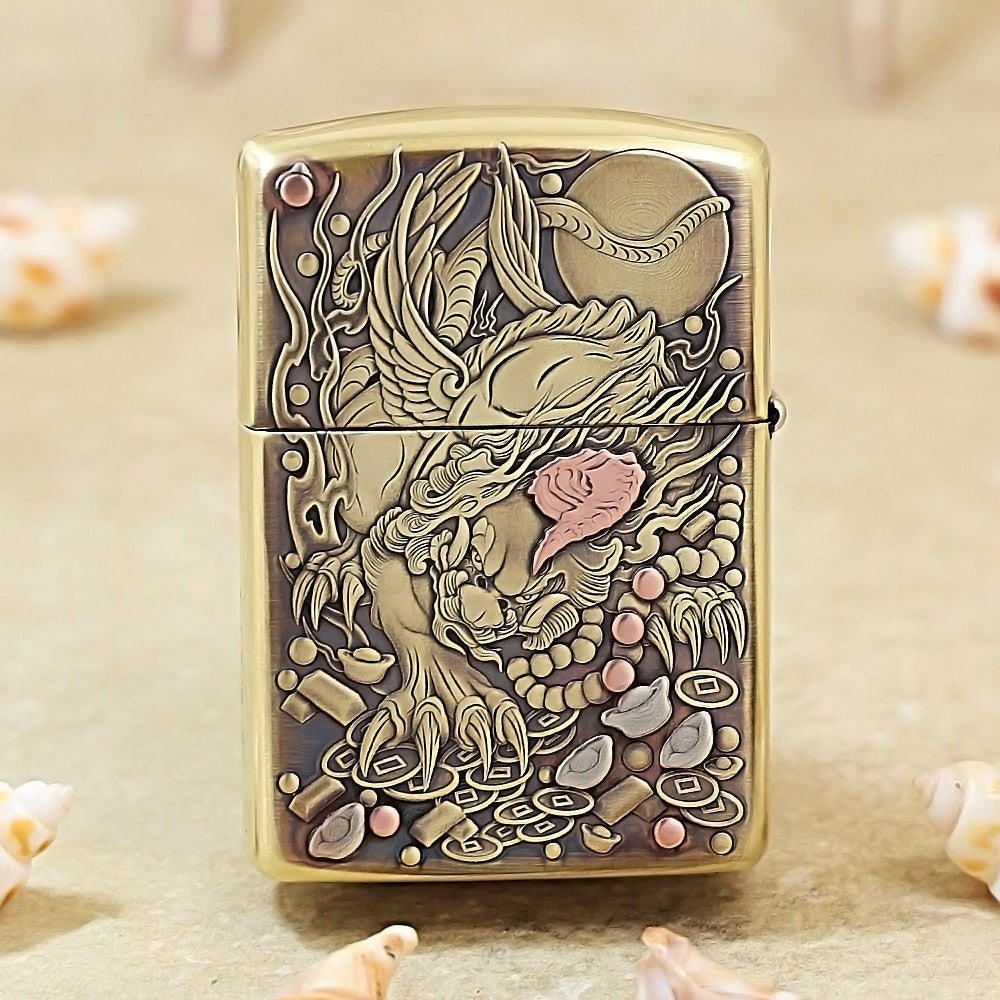 Zippo Armor Scorpion & Pixiu Feng Shui Engraved 168-DS415