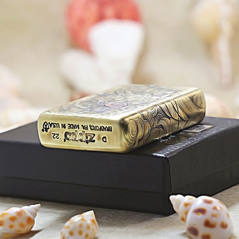 Zippo Red Copper Embossed Pixiu 168-DS385