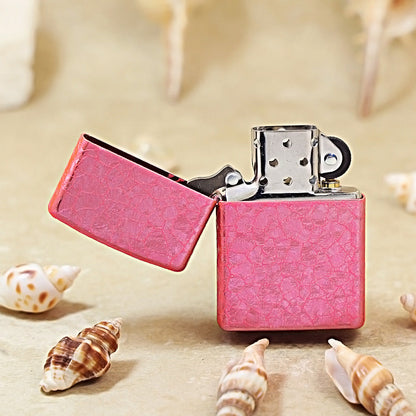 Zippo Red Crackled Ice Pattern 205-DS472