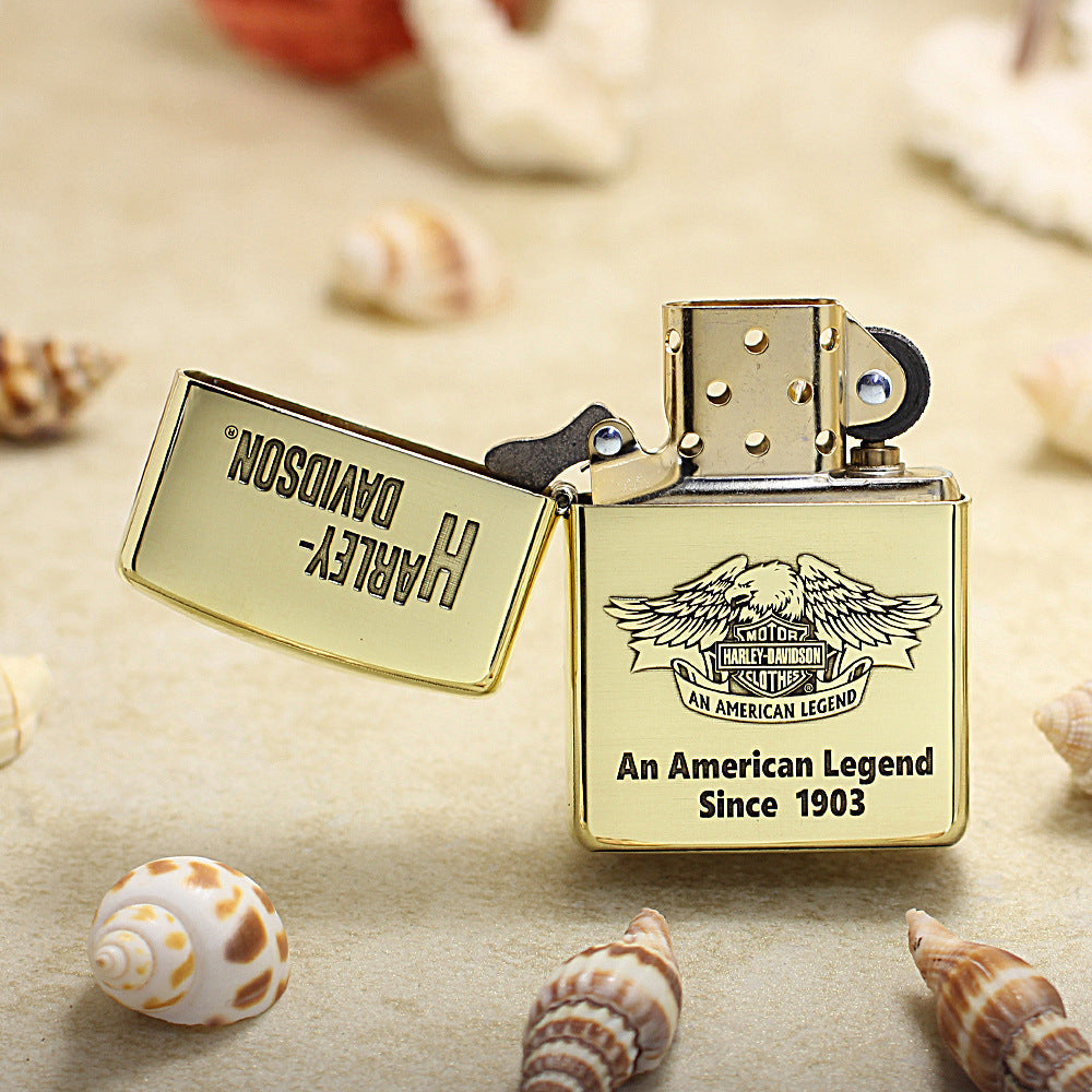 Zippo Gold-Plated Harley-Davidson Eagle 168-DS418