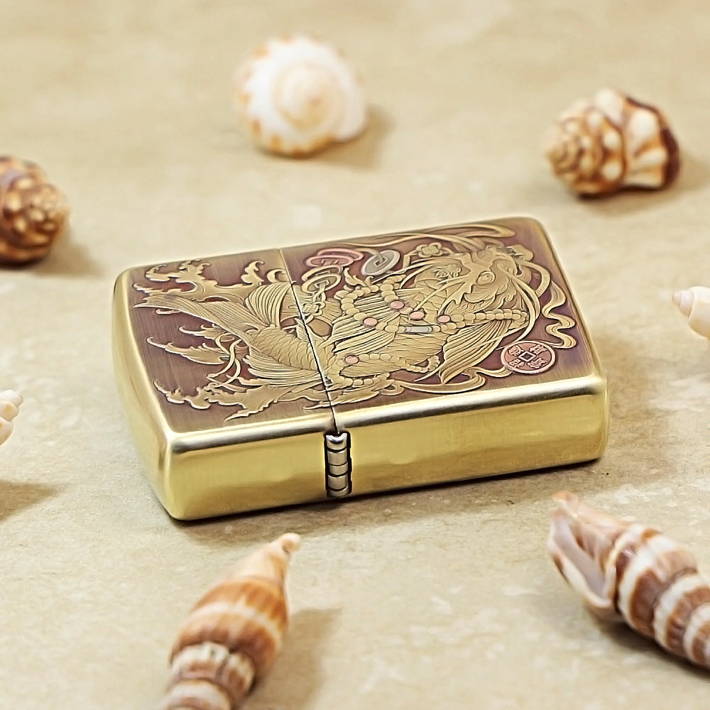 Zippo Exquisite 'Carp Turning into Dragon' 3D Relief 168-DS386