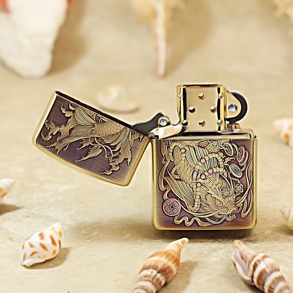 Zippo Exquisite 'Carp Turning into Dragon' 3D Relief 168-DS386