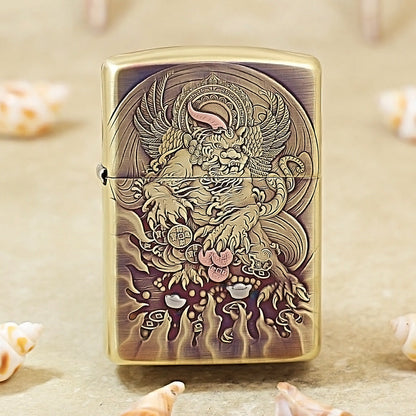 Zippo Armor Scorpion & Pixiu Feng Shui Engraved 168-DS415