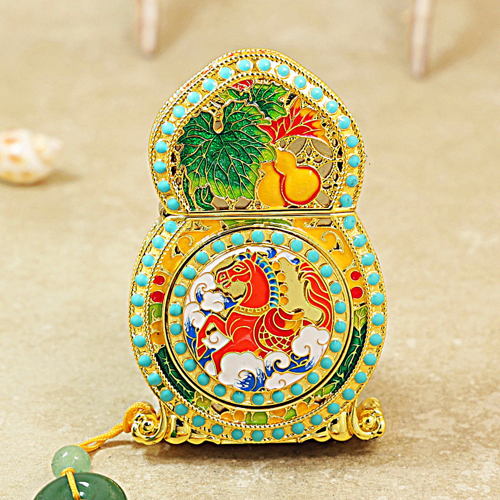 Zippo Galloping Horse Pattern & Feng Shui Gourd DS341