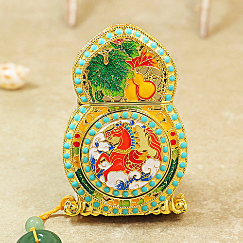 Zippo Galloping Horse Pattern & Feng Shui Gourd DS341