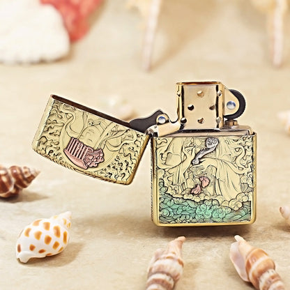 Zippo Classical Gold-Plated Mazu Embossed 168-DS434