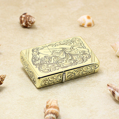Zippo Gold-Plated Fairy & Scrollwork DS392