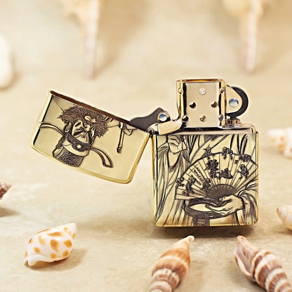Zippo Gold-Plated Exquisite 'Judge's Brush' 3D Engraving 168-DS429
