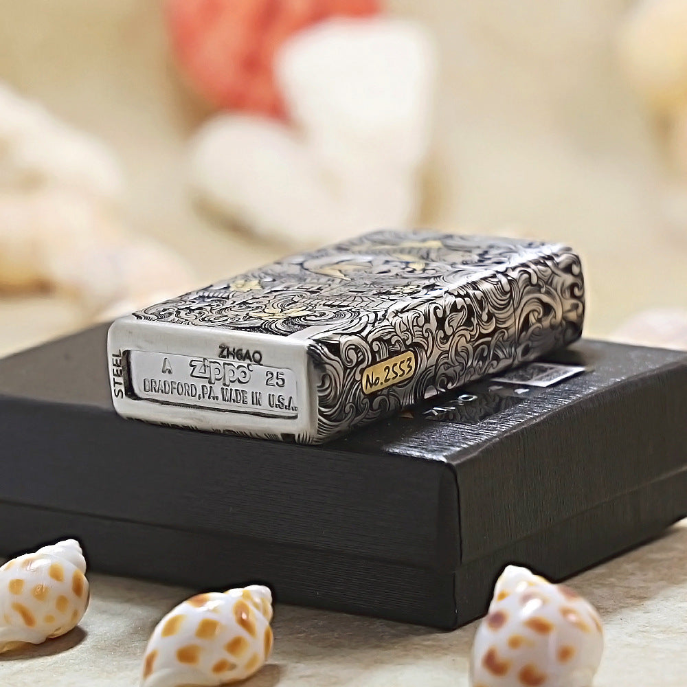Zippo Armor Fish Leaping Over the Dragon Gate DS350