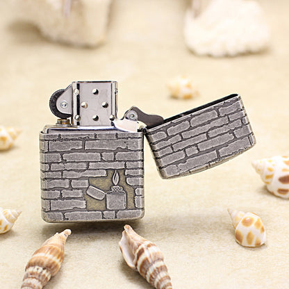 Zippo Armor Two-Tone Antique Silver Lighter – 5-Generation Bottom Stamp Edition 162-DS260