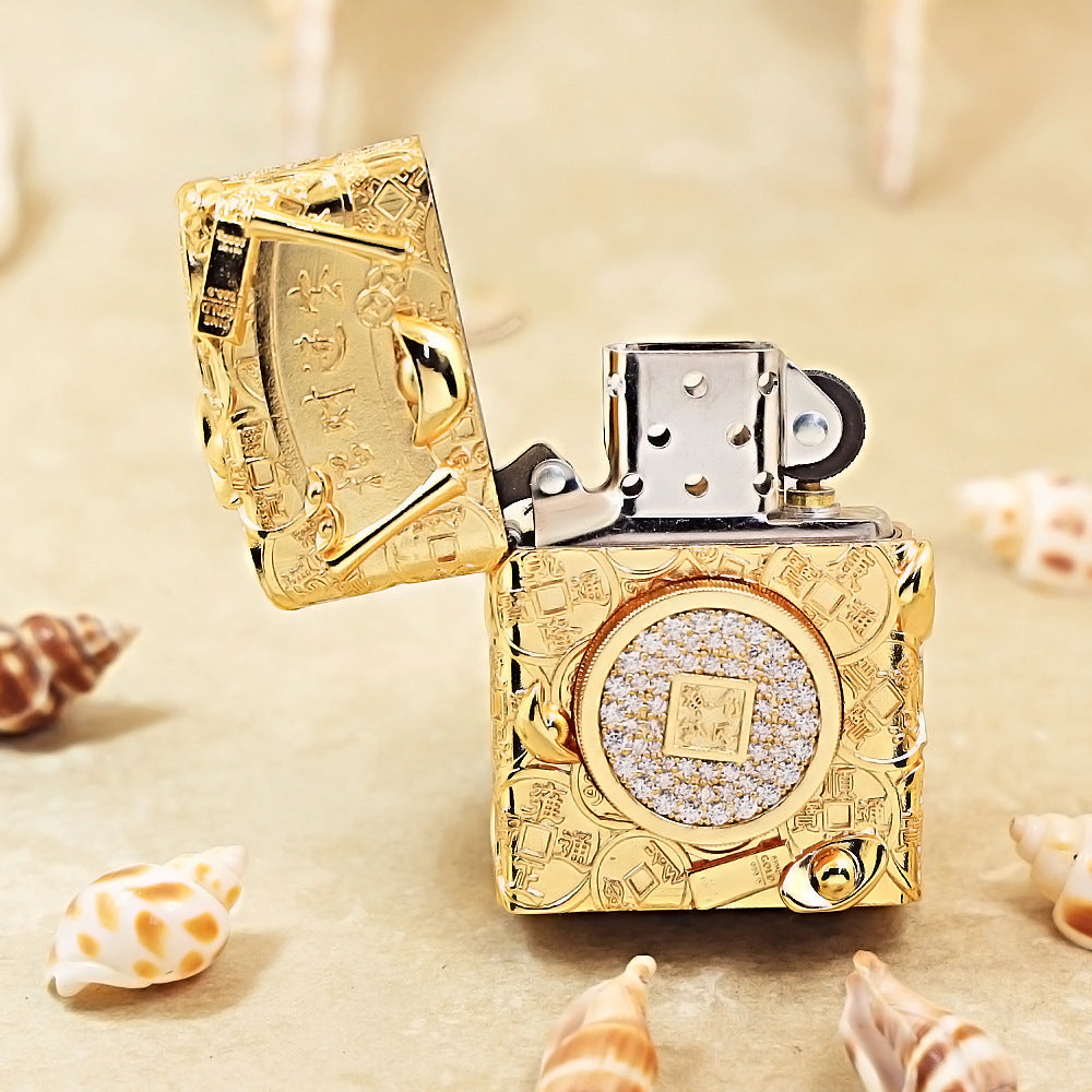 Zippo Armor 'Golden Shake Tree' 3D Engraving 205-DS366