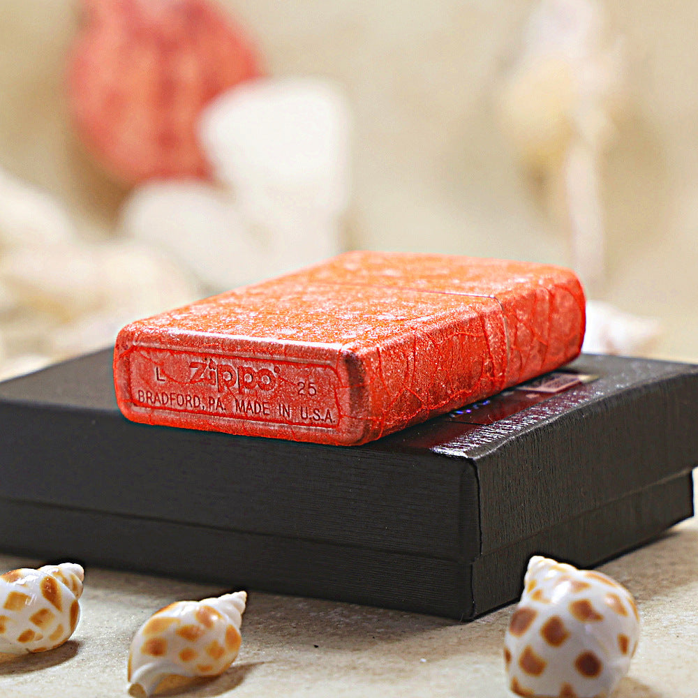 Zippo Vibrant Orange Crackle 205-DS471