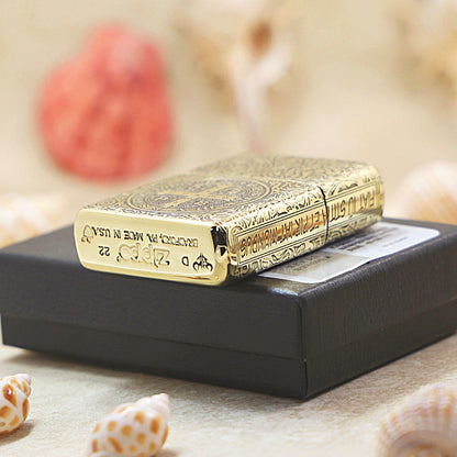Zippo Armor Antique Saint Benedict 3D Relief 168-DS391
