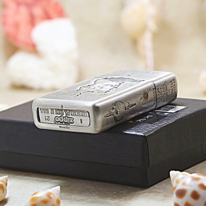 Zippo Antique Silver 3D Relief 'The Expendables' DS361