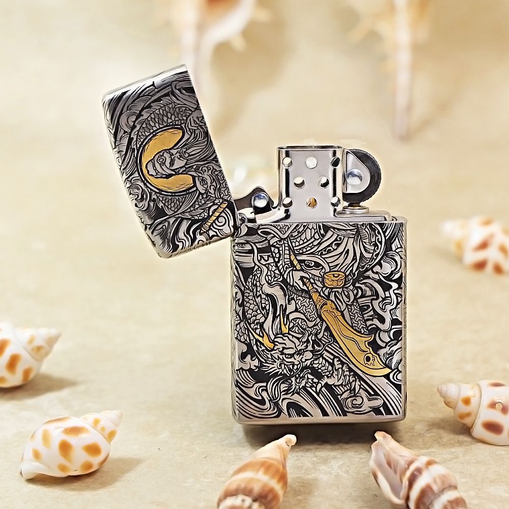 Zippo Steel Armor Guan Yu Relief DS352