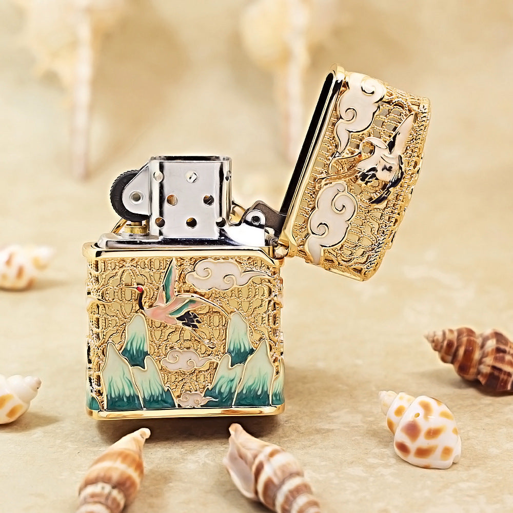 Zippo Gold-Plated Exquisite 'Deer of Luck' 205-DS368