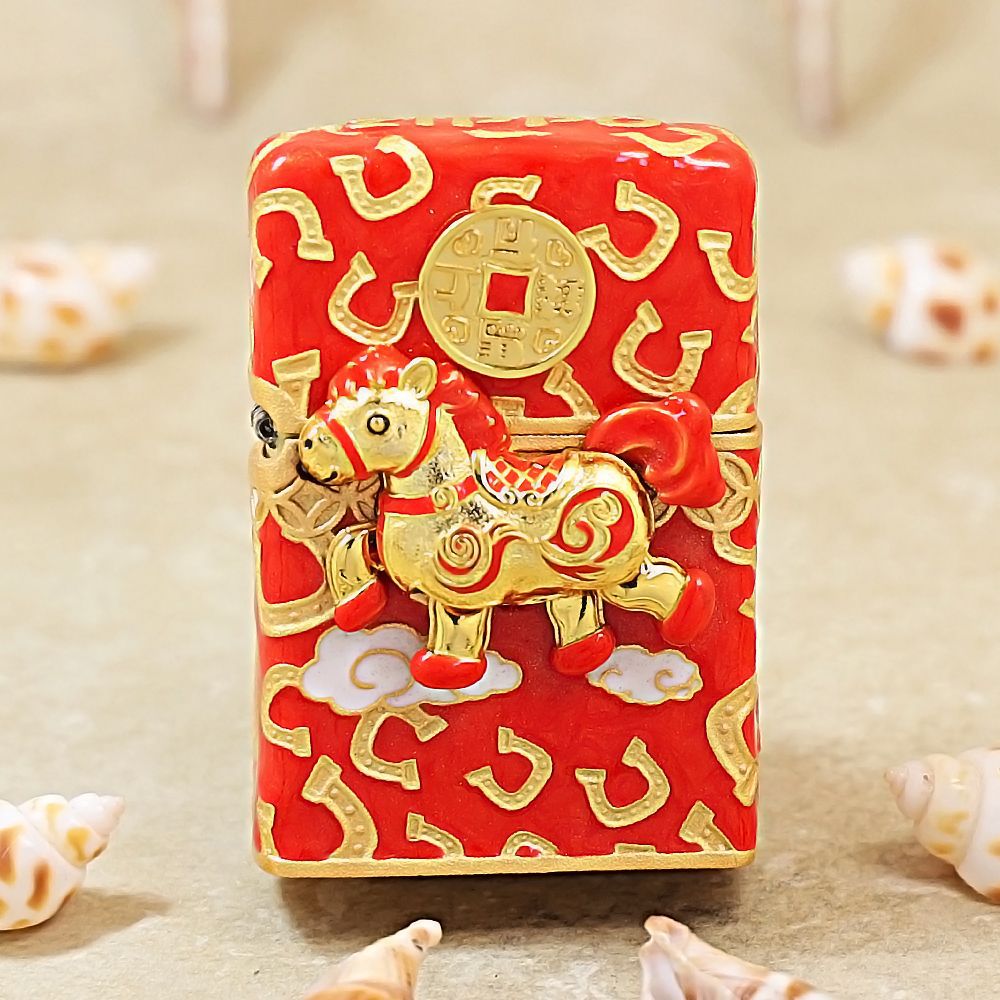 Zippo 'Horse Carrying Money' Pattern 205-DS351