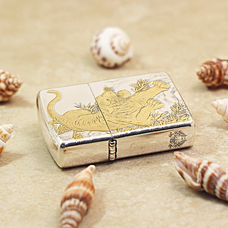 Zippo 162 Dual-Tone Mighty Tiger Zodiac Animal Series 162-DS101
