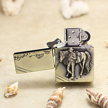 Zippo 1935 Replica Antique Brass 'Marlboro Horseman' - CC09