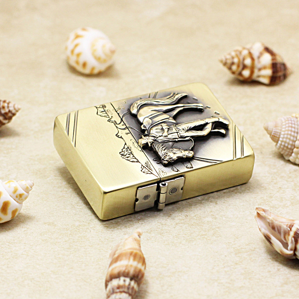 Zippo 1935 Replica Antique Brass 'Marlboro Horseman' - CC09