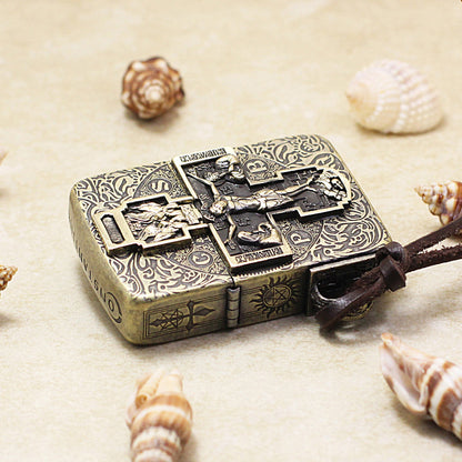 Zippo 1941 Replica Antique Brass 'Orthodox Redemption Cross' - CC10