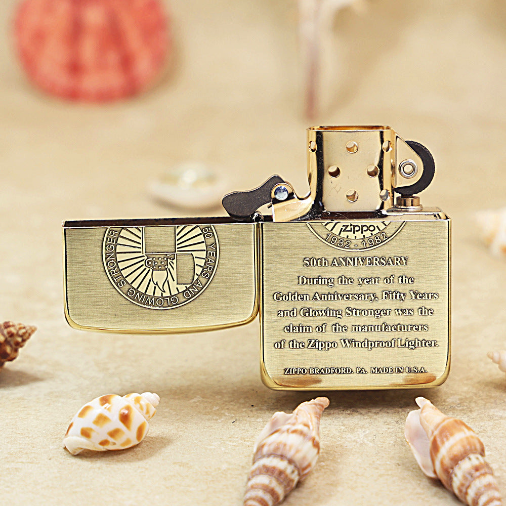 Zippo 1941 Replica High Polish Brass '50th Anniversary' - CC28