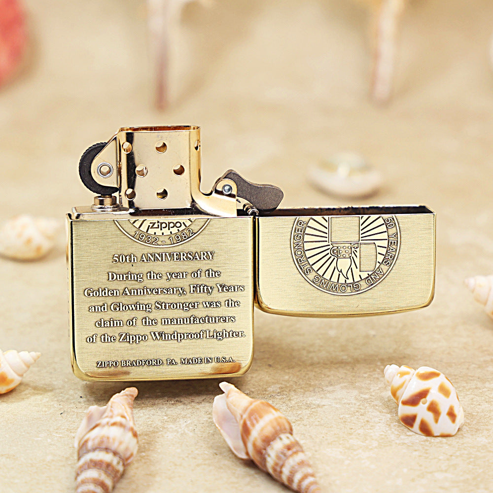 Zippo 1941 Replica High Polish Brass '50th Anniversary' - CC28