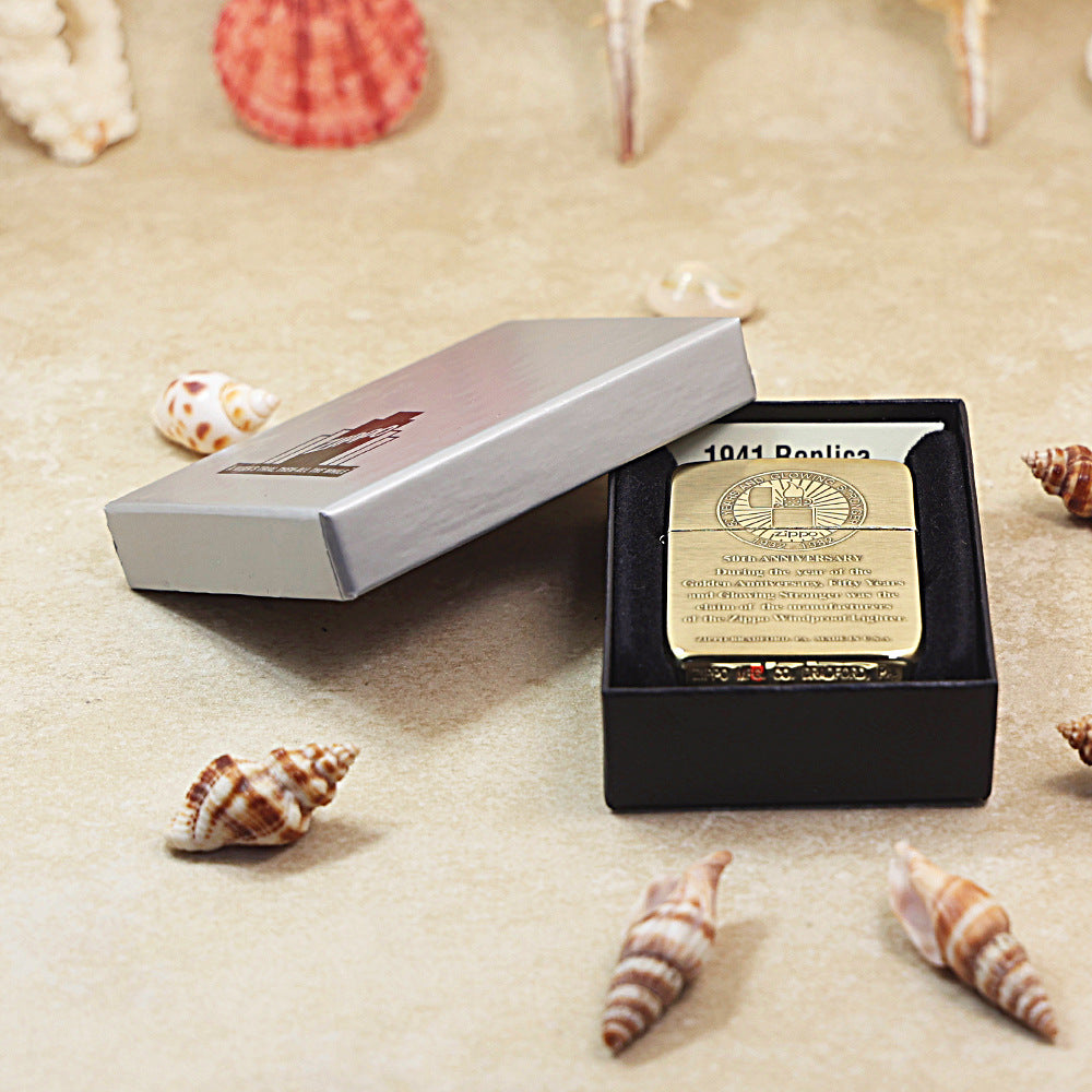 Zippo 1941 Replica High Polish Brass '50th Anniversary' - CC28