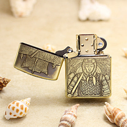 Zippo Antique Brass A Life's True Love Sun Wukong Relief - CC109