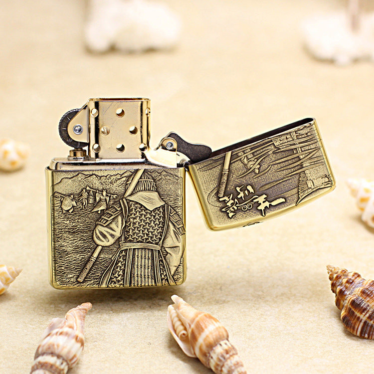 Zippo Antique Brass A Life's True Love Sun Wukong Relief - CC109