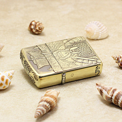 Zippo Antique Brass A Life's True Love Sun Wukong Relief - CC109