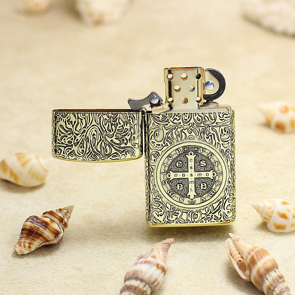 Zippo Antique Brass Constantine Crucifix - CC48