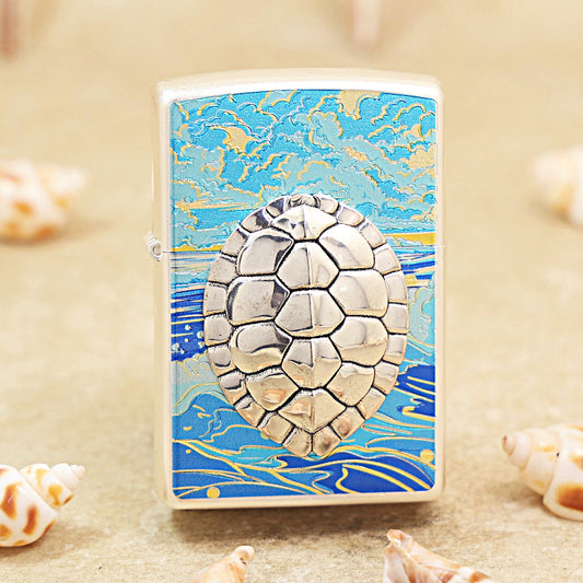 Zippo Antique Brass Deep Carved Prosperous Koi and Lotus - CS12