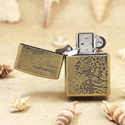 Zippo Antique Brass Leopard (Safari Series) - KR11