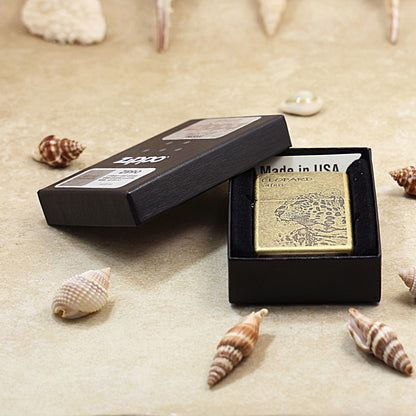 Zippo Antique Brass Leopard (Safari Series) - KR11