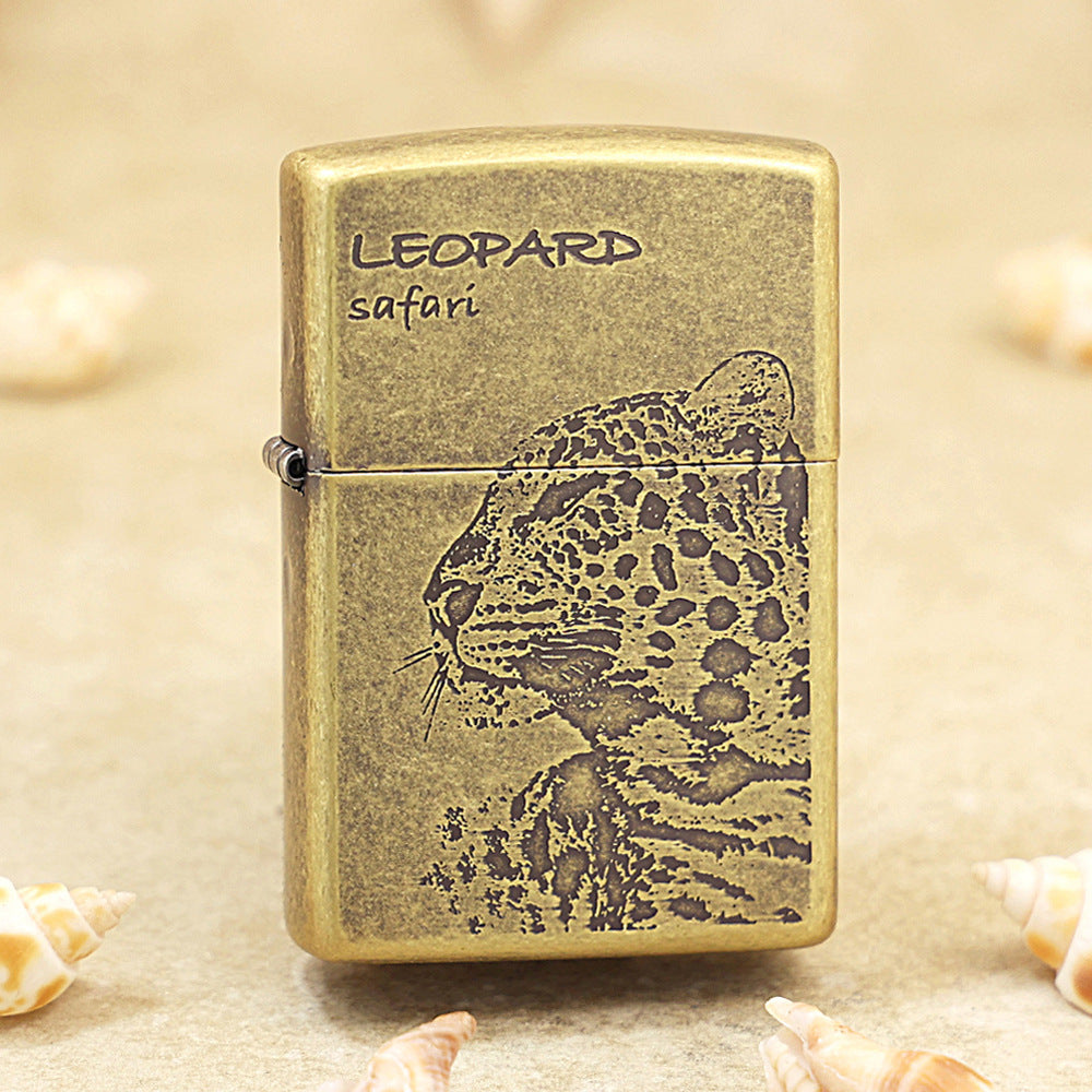 Zippo Antique Brass Leopard (Safari Series) - KR11
