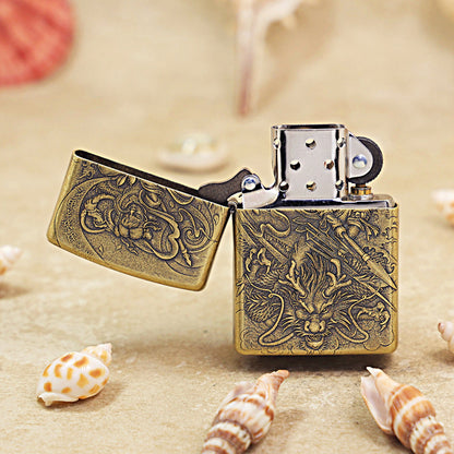 Zippo Antique Brass Nezha 205-DS97