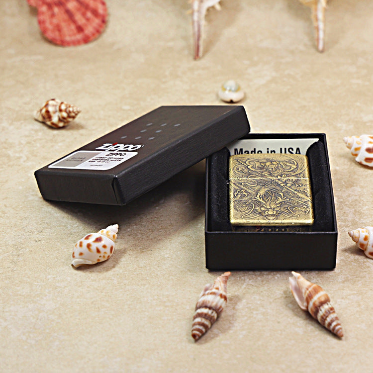 Zippo Antique Brass Nezha 205-DS97