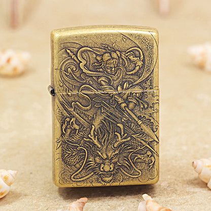 Zippo Antique Brass Nezha 205-DS97