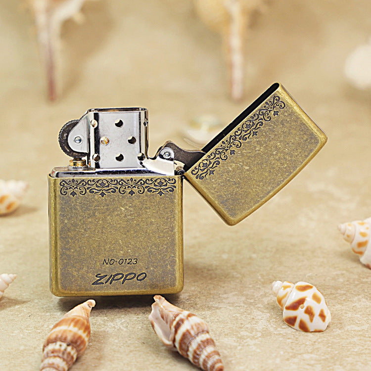 Zippo Antique Brass 'Space Ruins' Deep Carve - DS121