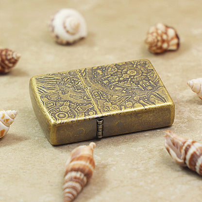 Zippo Antique Brass 'Space Ruins' Deep Carve - DS121