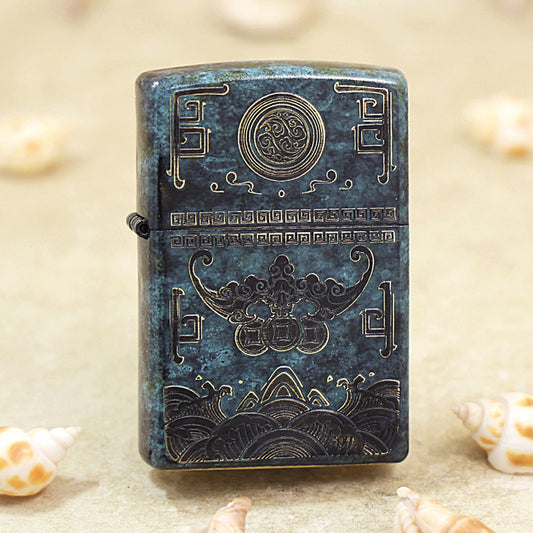 Zippo Antique Bronze Patina 'Receive Prosperity' - DS145