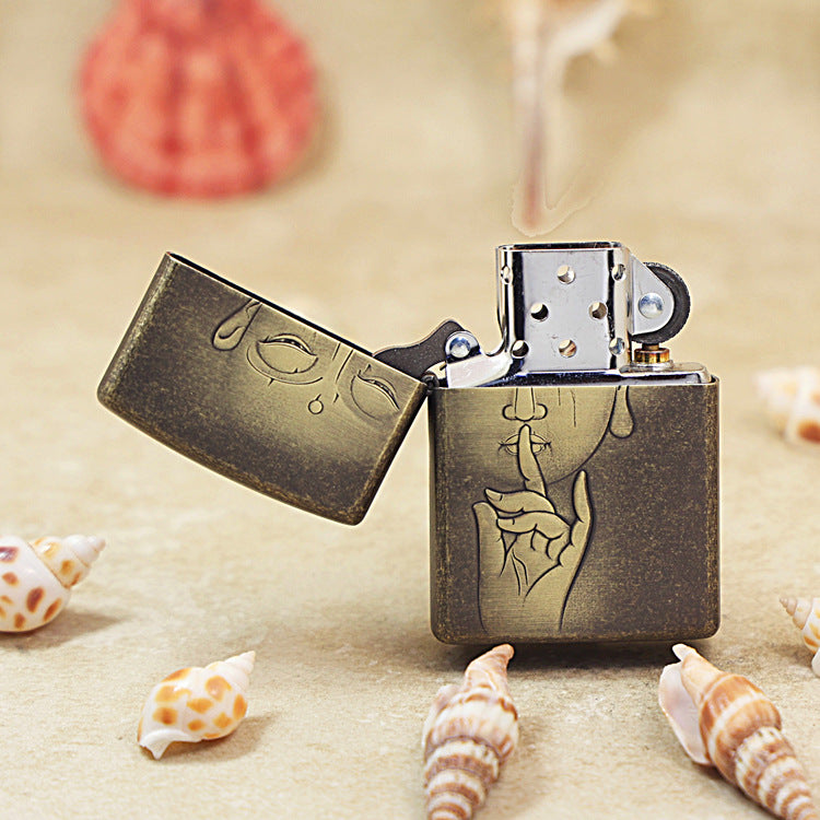 Zippo Antique Copper 'Zen Silence Buddha' - CC07