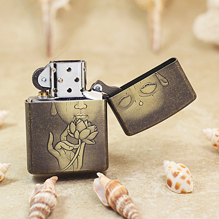 Zippo Antique Copper 'Zen Silence Buddha' - CC07